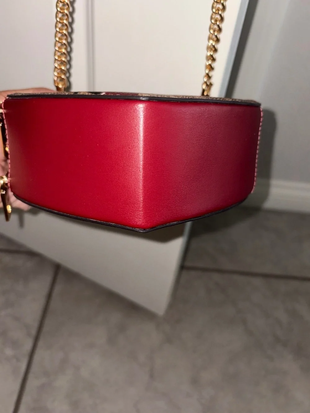 COACH ♥️ Crossbody Bag Canvas Leather Cherry Print